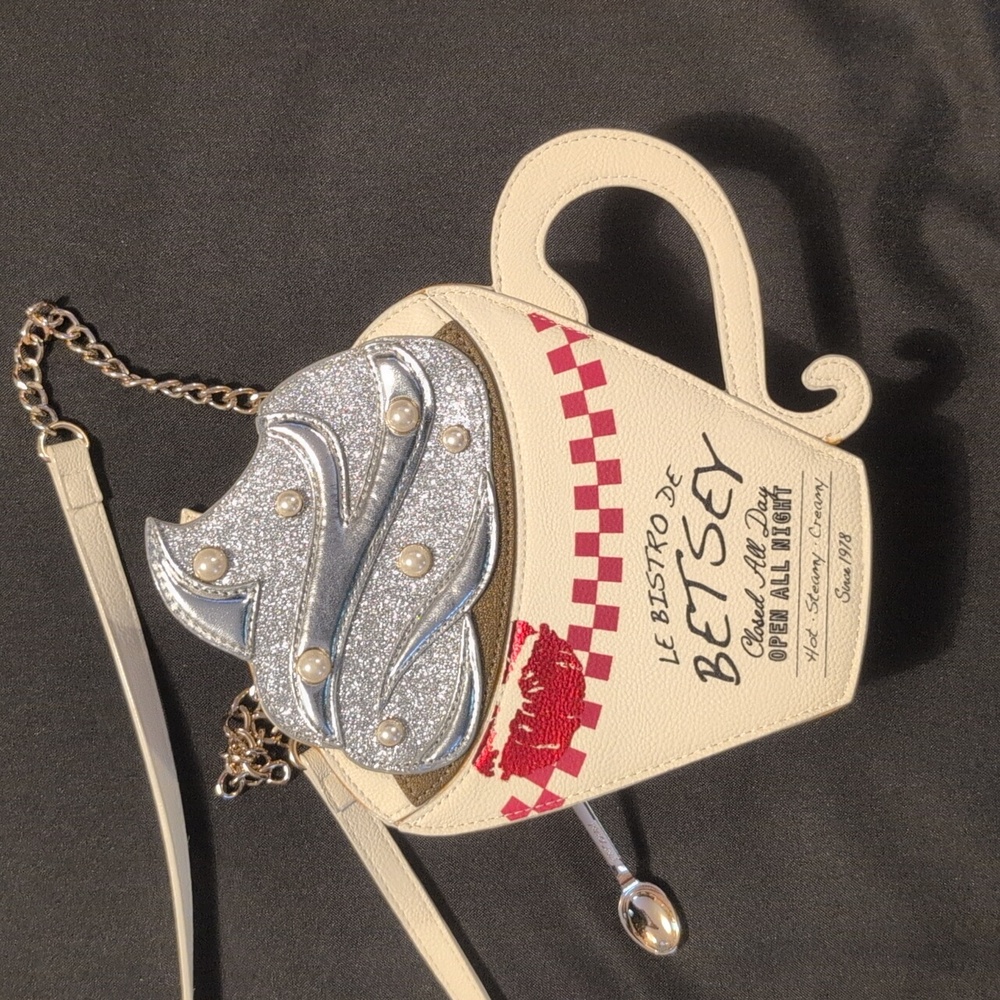 Betsey Johnson Brewed Awakening Coffee Cup Crossbody Bag - Picture 3 of 16